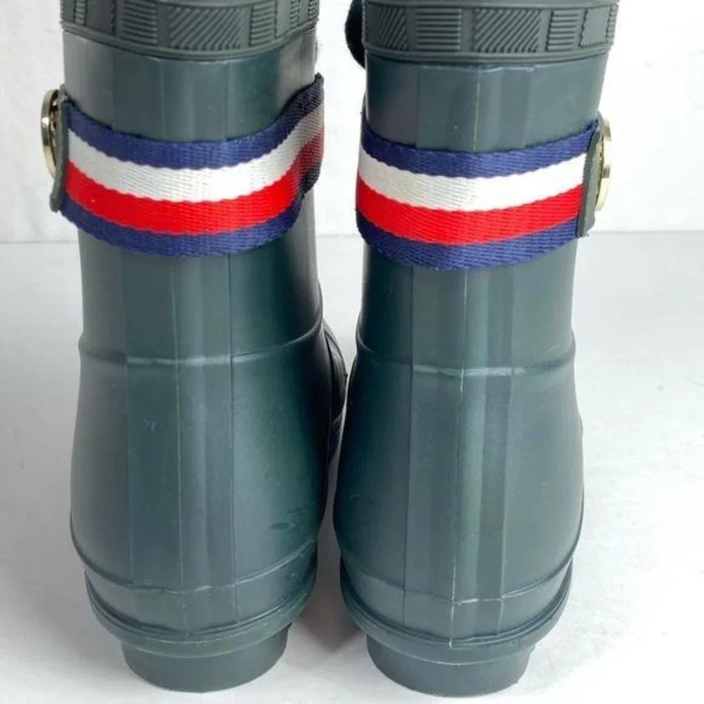 Tommy Hilfiger Rain Boot Trineti Lace Up Mid Calf Women's Sz‎ 6